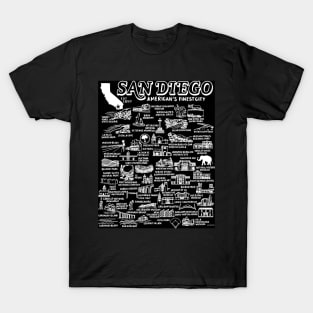 San Diego Map T-Shirt